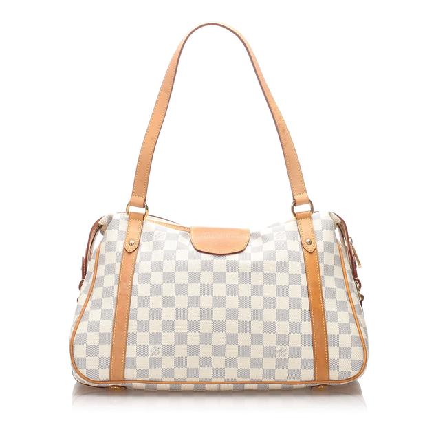 Louis Vuitton Stresa Damier Azur Pm White Leather Shoulder Bag