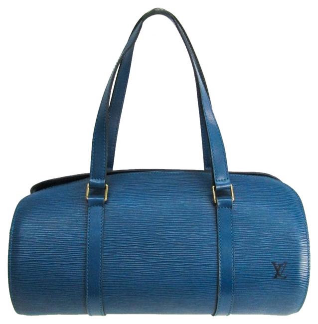 Louis Vuitton Suflo M52225 Handbag Toledo Blue Epi Leather Satchel