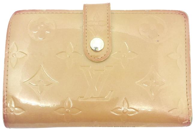 Louis Vuitton Tan Monogram Vernis Kiss Lock French Purse Bifold Wallet