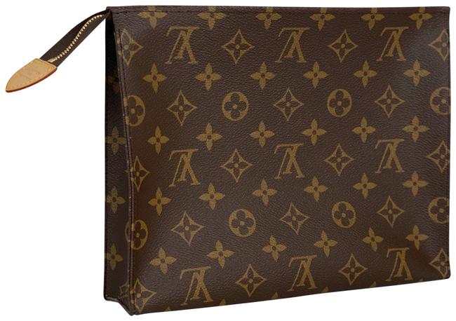 Louis Vuitton Toiletry 26 Brown Coated Canvas Clutch