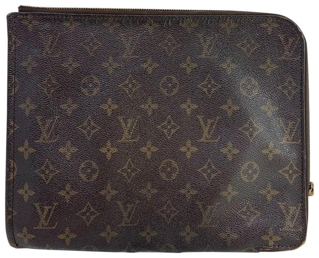 Louis Vuitton Toiletry Pouch Brown Monogram Canvas Clutch