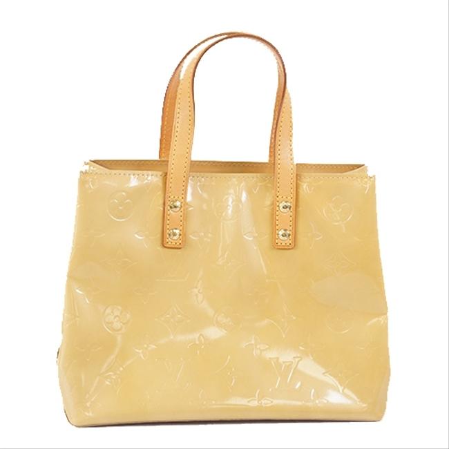 Louis Vuitton Tote Bag M91144 Women Handbag Beige Monogram Vernis