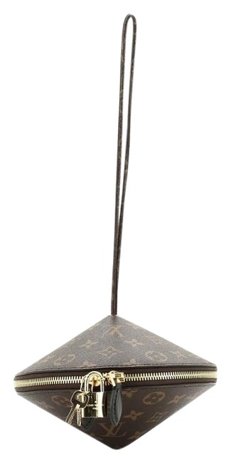 Louis Vuitton Toupie Handbag Monogram Brown Coated Canvas Clutch