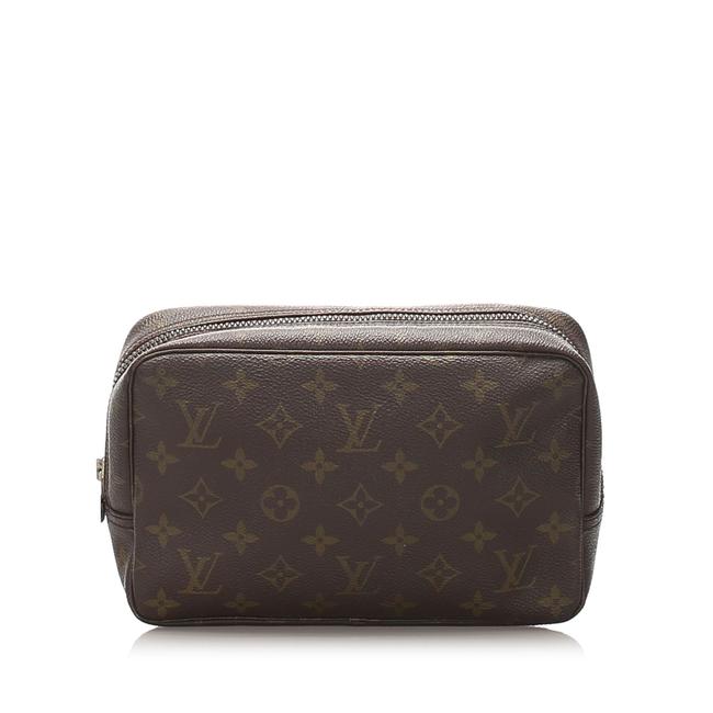 Louis Vuitton Trousse Brown Canvas Wristlet