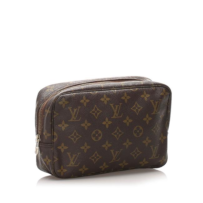 Louis Vuitton Trousse Monogram Toilette 23 Brown Canvas Wristlet