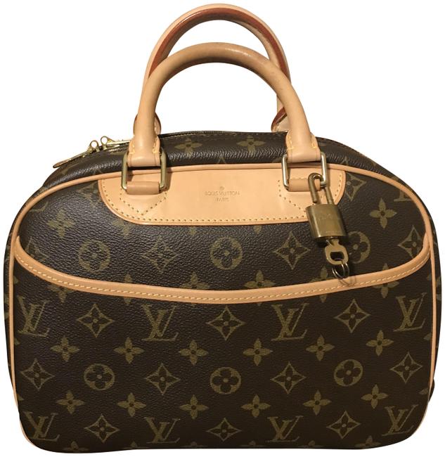 Louis Vuitton Trouville Handbag Brown Monogram Satchel