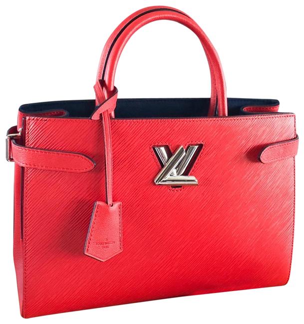 Louis Vuitton Twist Lock Epi Red Leather Tote