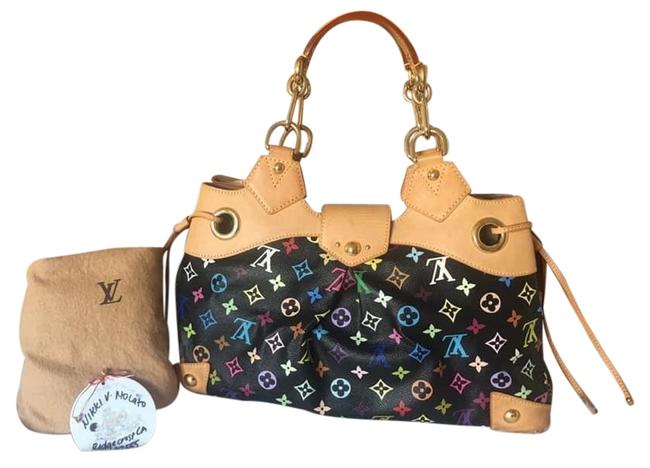 Louis Vuitton Ursula Multi Color Black Canvas Satchel