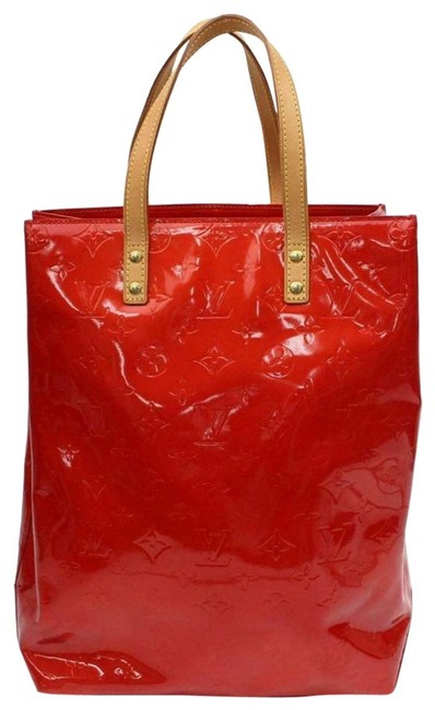 Louis Vuitton Vermis Hand Red Patent Leather Tote