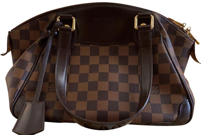 Louis Vuitton Verona Pm Damier Ebene Brown Cowhide Leather Satchel