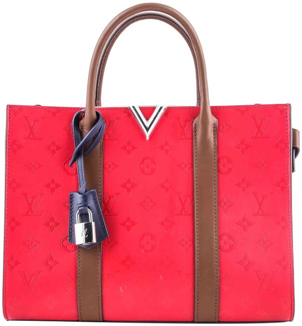 Louis Vuitton Very Mm Rubis Noisette Red Leather Tote