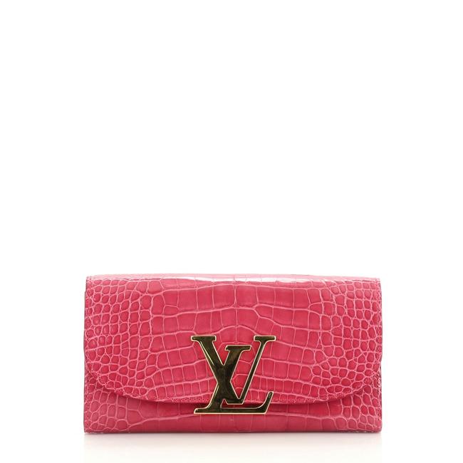 Louis Vuitton Vivienne Lv Wallet Long Pink Alligator Clutch