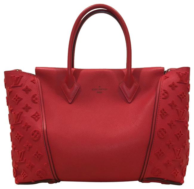 Louis Vuitton W Tote Cashmere Red Leather Satchel