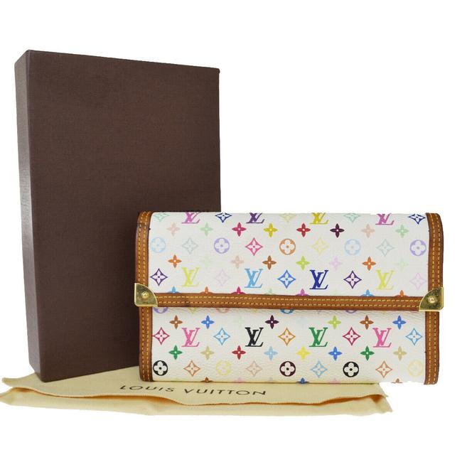 Louis Vuitton White International Trifold Monogram Multi Wallet