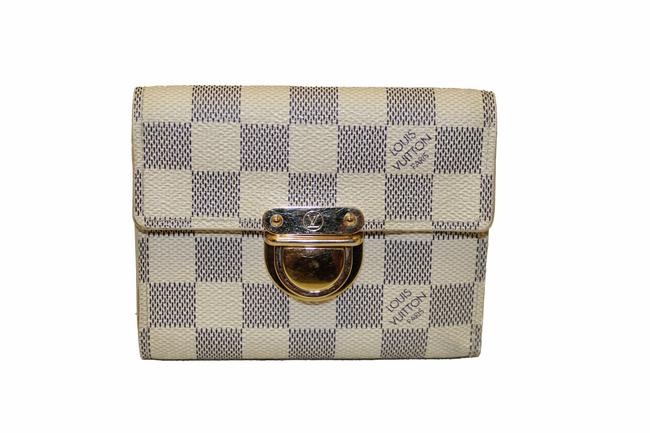 Louis Vuitton White Koala Lv Damier Azur Wallet