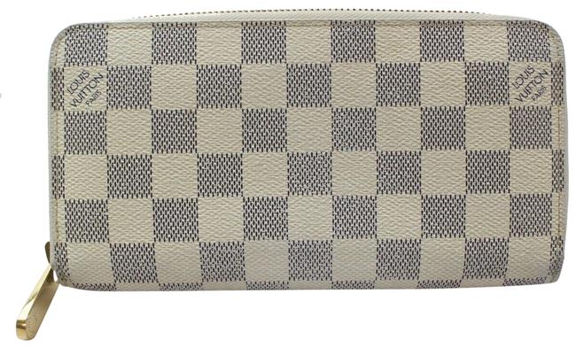 Louis Vuitton White Zippy Damier Azur 359547 Wallet