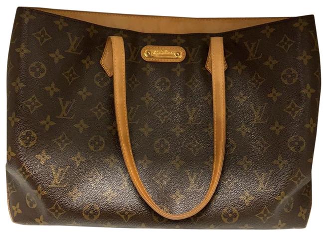 Louis Vuitton Wilshire Mm Monogram Leather Tote