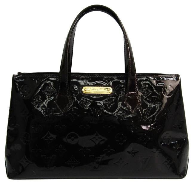 Louis Vuitton Wilshire Pm M93641 Handbag Amarante Monogram Vernis Satchel