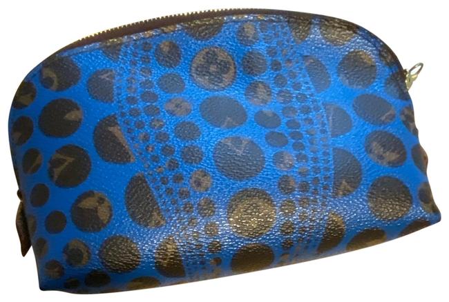Louis Vuitton Yayoi Kusama Cosmetic Blue Clutch