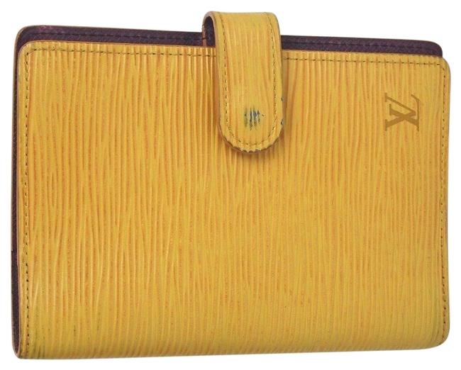 Louis Vuitton Yellow Black Epi Agenda Notebook Passport Holder Wallet