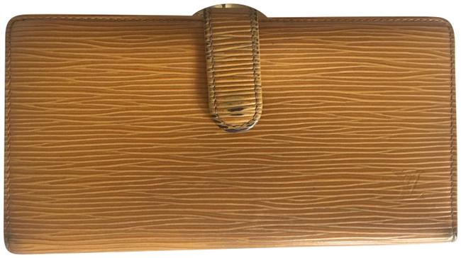 Louis Vuitton Yellow Long Clutch Epi Continental Leather Bifold Wallet