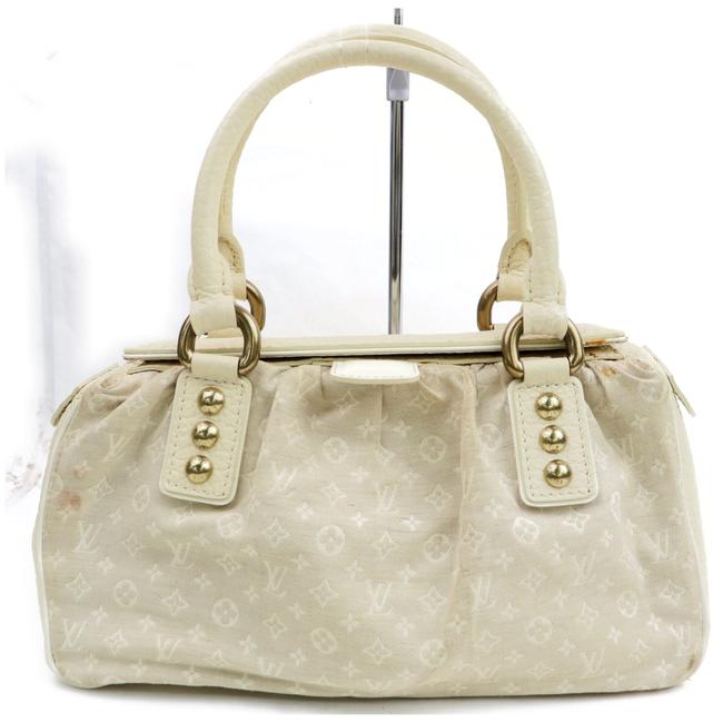 Louis Vuitton 872176 Beige Trapeze Pm Boston Cream Monogram Mini Lin Satchel