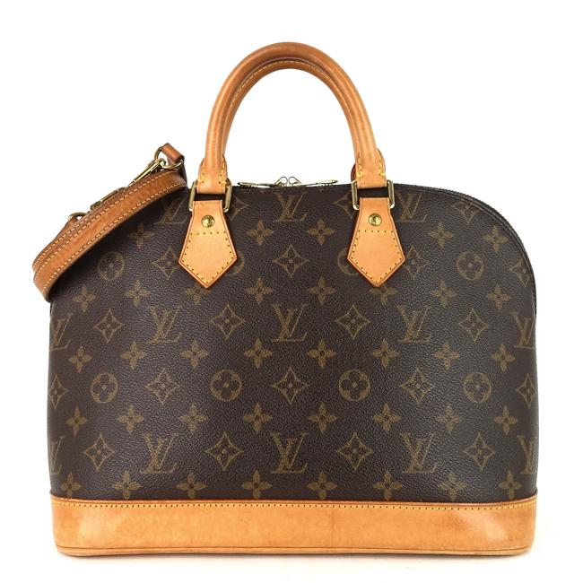 Louis Vuitton Alma Mm Monogram Brown Canvas Tote