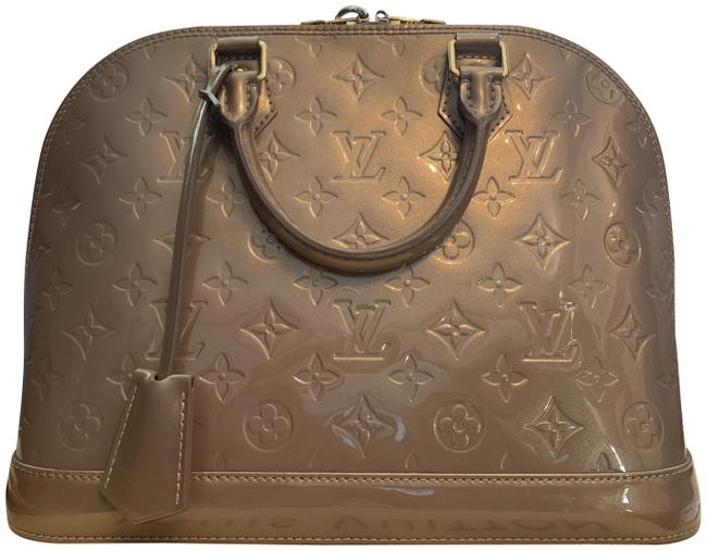 Louis Vuitton Alma Pm Beige Poudre Patent Leather Satchel