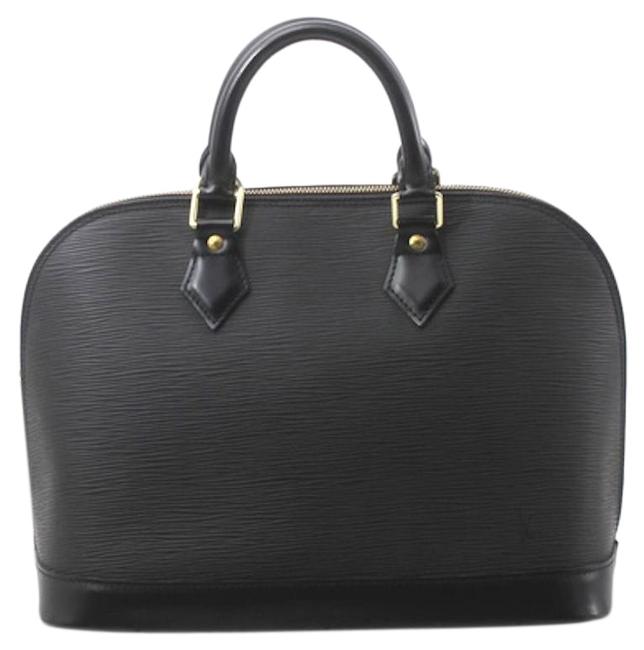 Louis Vuitton Alma Pm Handbag Hand Tote Everyday Black Epi Leather Satchel