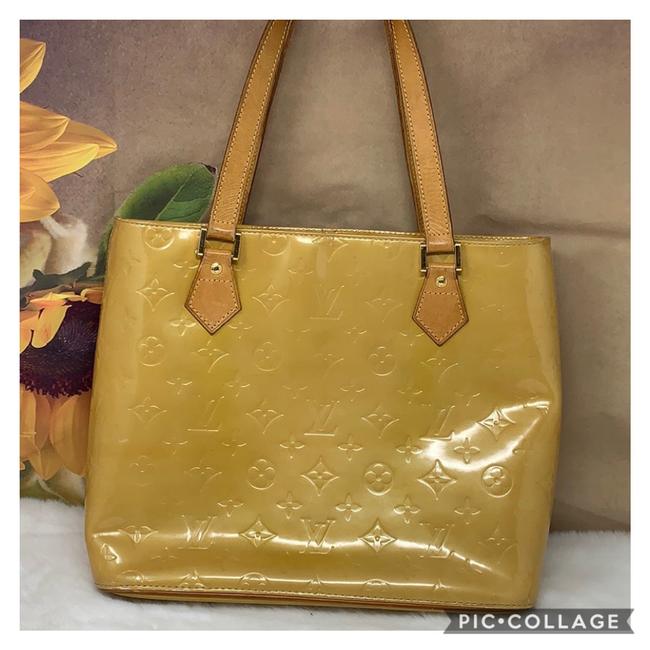 Louis Vuitton Bag Vernis Yellow Leather Tote