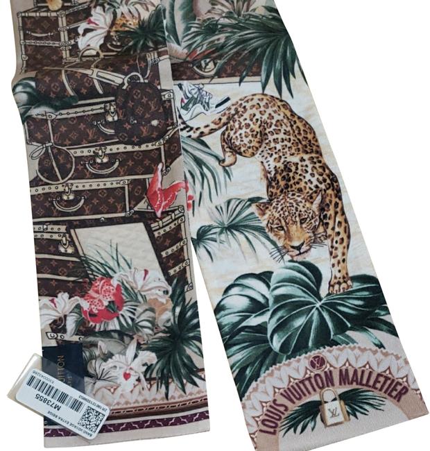 Louis Vuitton Beige Bandeau Scraft Jungle Voyage Extra 2019 ScarfWrap