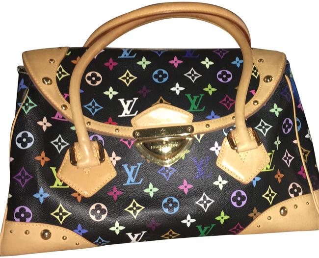 Louis Vuitton Beverly Murakami Black Multi Satchel