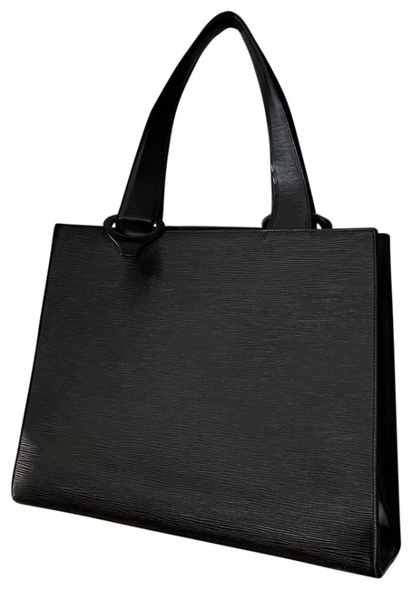 Louis Vuitton Black Epi with Zipper Leather Tote