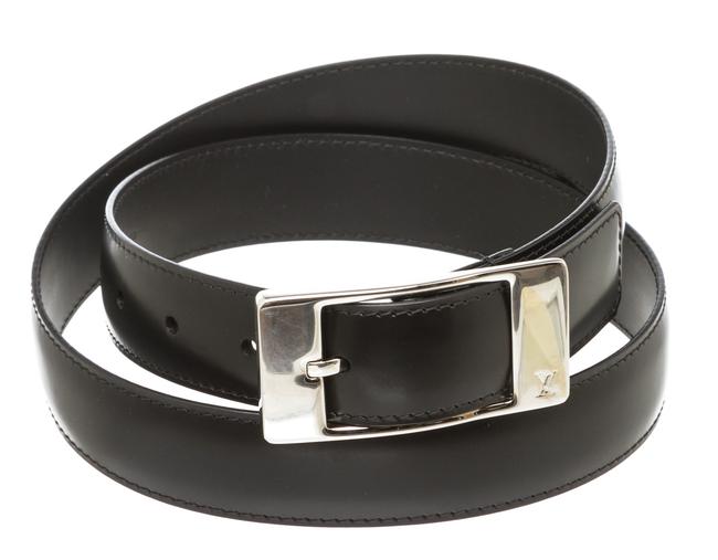 Louis Vuitton Black Leather Ceinture Mirage 90 Belt