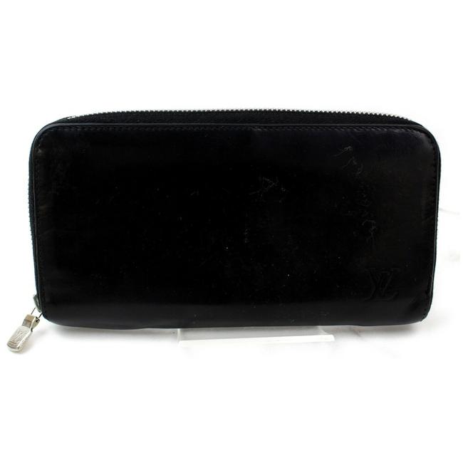 Louis Vuitton Black Long Calf Leather Zippy Zip Around 871954 Wallet