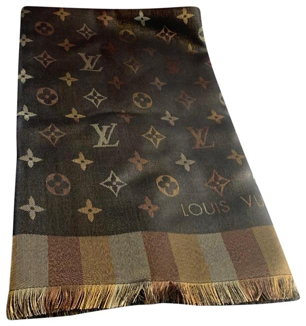 Louis Vuitton Black Monogram So Shine Shawl ScarfWrap