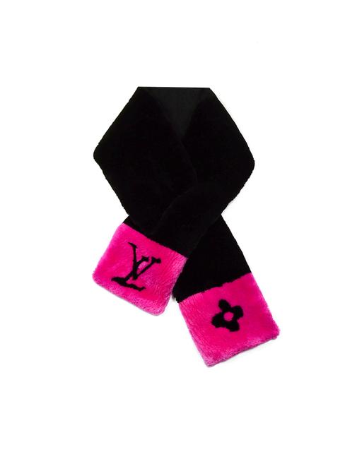 Louis Vuitton Black Pink BlackHot "Lv In The City" Beaver Compact ScarfWrap