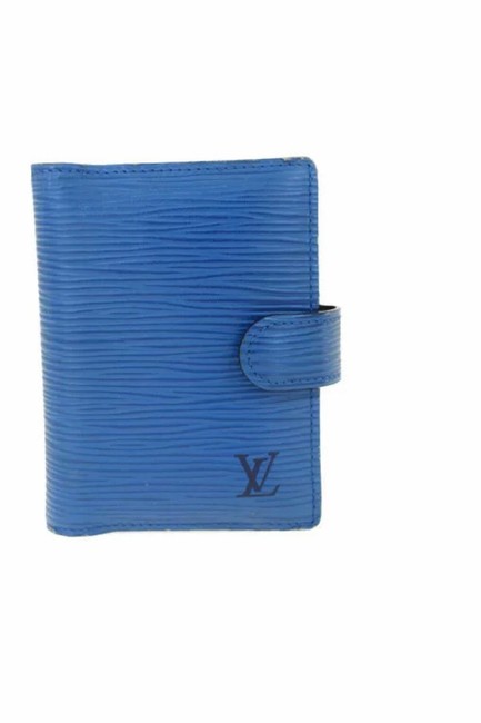 Louis Vuitton Blue Epi Leather Agenda Planner Wallet