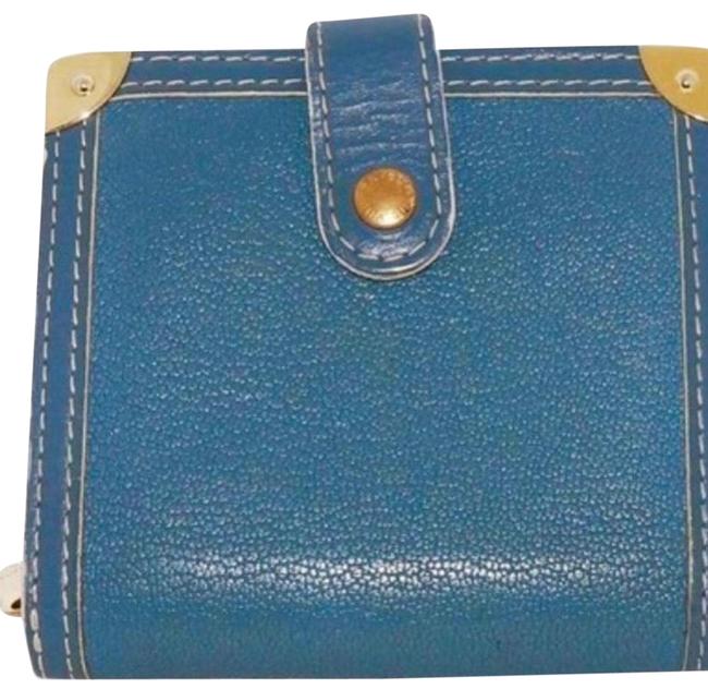 Louis Vuitton Blue Suhali Leather Bifold Wallet