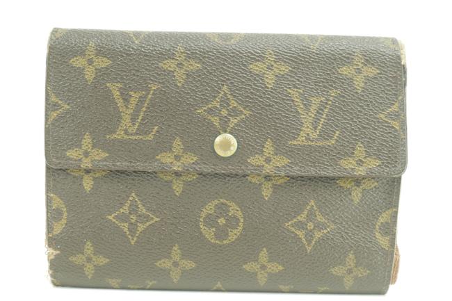 Louis Vuitton Brown 12lk0110 Monogram Etui Trifold Papier Wallet