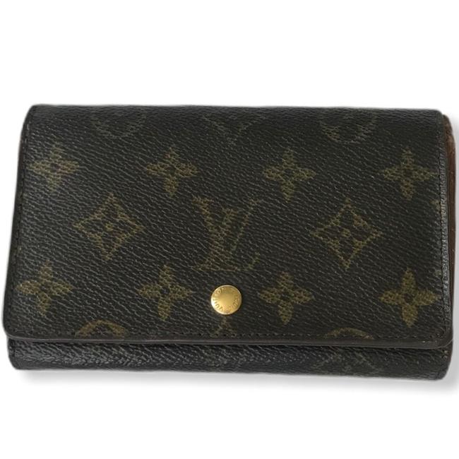 Louis Vuitton Brown Clutch Monogram Flap Snap Zippy Wallet