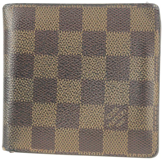 Louis Vuitton Brown Damier Ebene Mens Bifold 4lk1221 Wallet