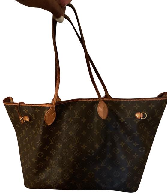 Louis Vuitton Brown Leather Tote