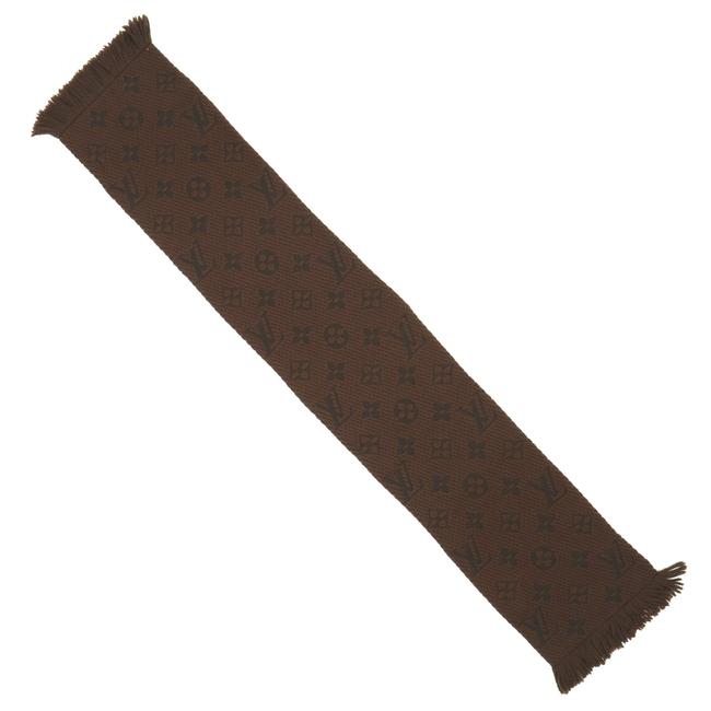 Louis Vuitton Brown Logomania Blend ScarfWrap