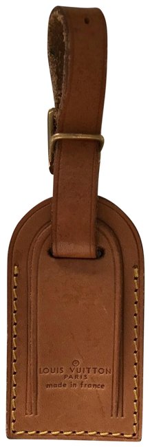 Louis Vuitton Brown Luggage Tag Name Tag Leather Travel Carry On