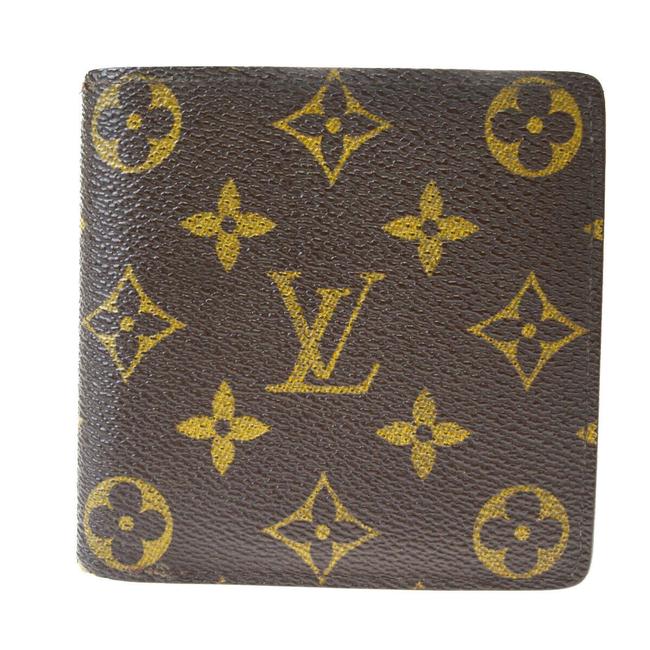 Louis Vuitton Brown Marco Bifold Purse Monogram Leather France Wallet