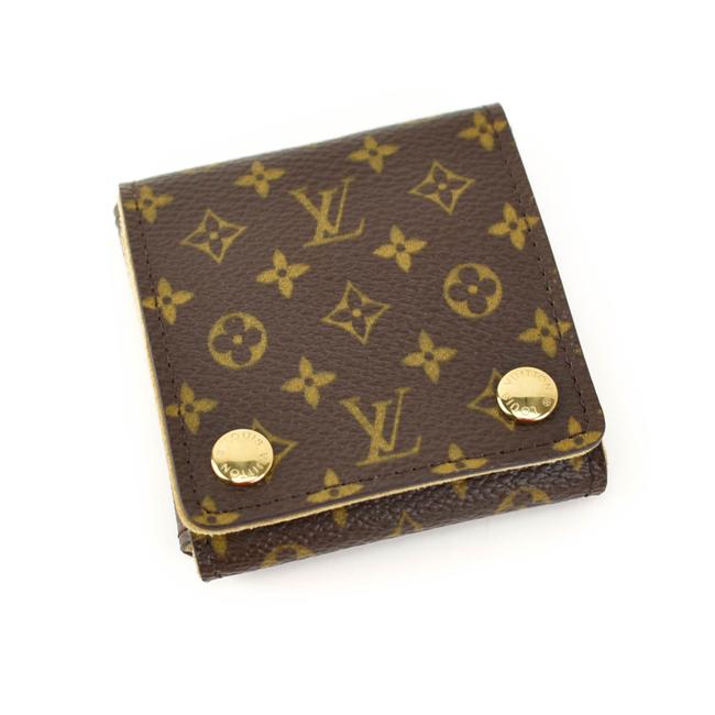 Louis Vuitton Brown Monogram "Lv" Logo NecklaceJewelry Case Mo