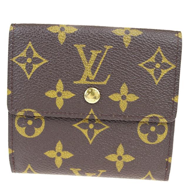 Louis Vuitton Brown Portefeuille Elise Trifold Purse Wallet