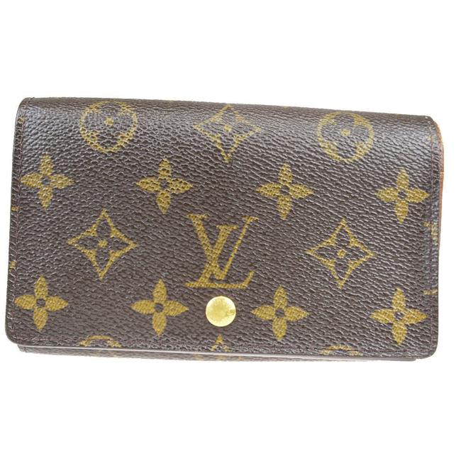 Louis Vuitton Brown Portofeuil Tresol M61736 Monogram Middle Wallet