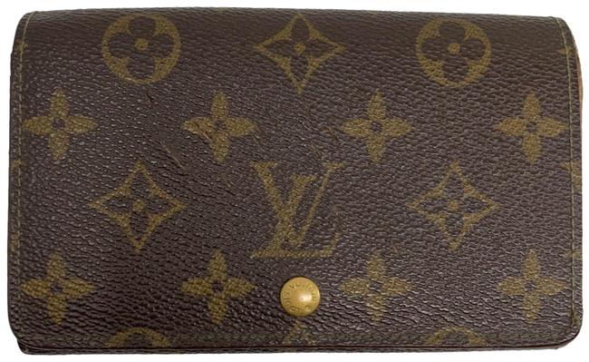 Louis Vuitton Brown Snap Closure Monogram Wallet